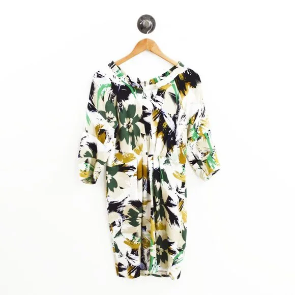 poleci silk dress Poleci Silk Print Dress #189-61